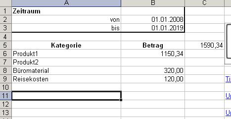 Kostenliste